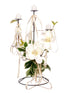 Artificial 50cm White Magnolia and Candle Arrangement